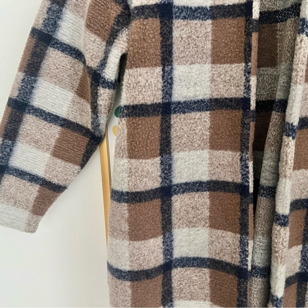 Cotton Emporium Brown Plaid Teddy Jacket - Picture 3 of 5